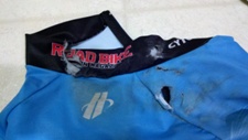 Torn shoulder and collar - ADM Crashes at Dana Point Grand Prix - 06 May 2012