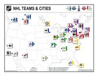 NHL Teams & Cities Map
