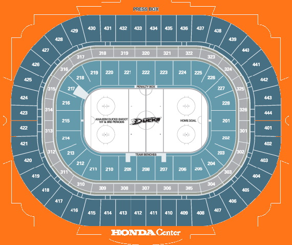 Anaheim honda center hockey seating chart #1