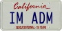 IM ADM - California License Plate