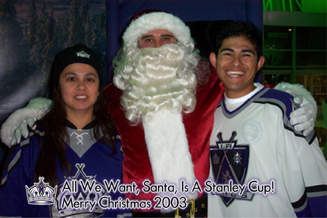 All We Want, Santa, Is A Stanley Cup! Merry Christmas 2003 - Anthony & Julienne Morrow