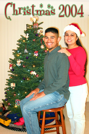 Julienne & Anthony D. Morrow Merry Christmas Happy Holidays 2004 - Christmas Tree